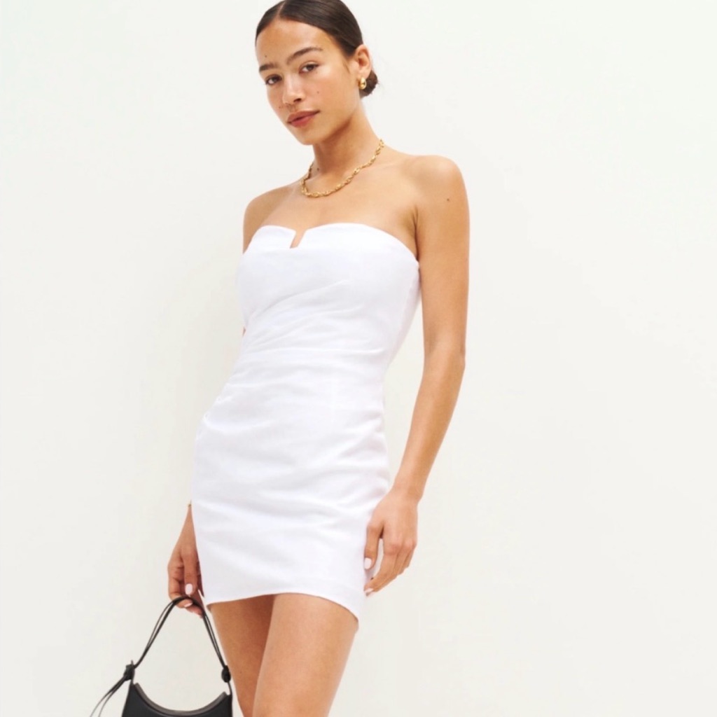 Nwt Reformation Abeni Linen Dress